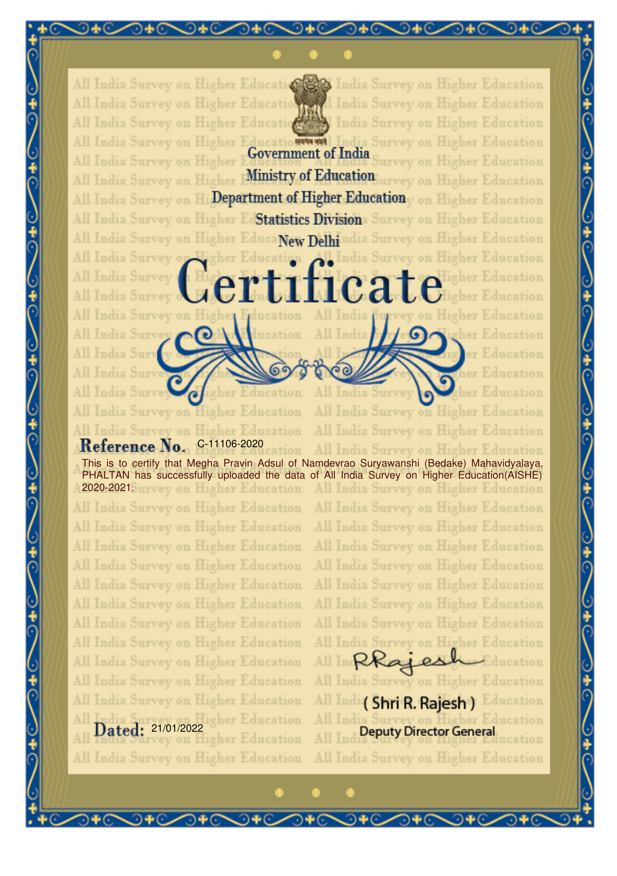 Certificate